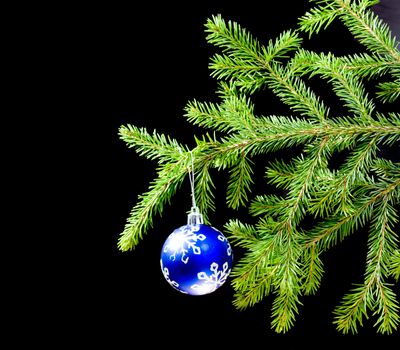 Christmas bauble on background tree ,Christmas tree ornaments,
