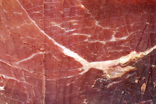 Detail of the serrano ham - dried meat pork