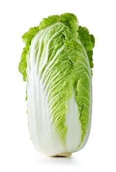 Fresh chinese cabbage on white background, studio shot