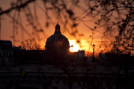 sunset in paris