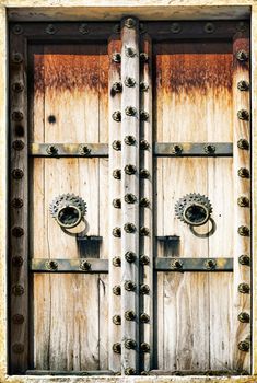 Old wooden shutters, background