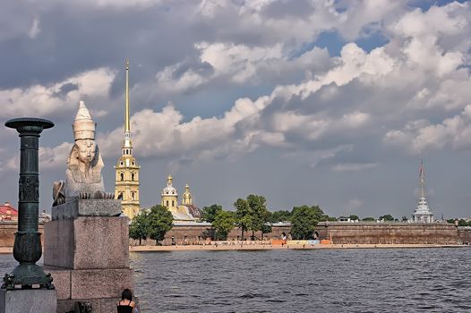 Egyptian Sphinx. St Petersburg, Russia.