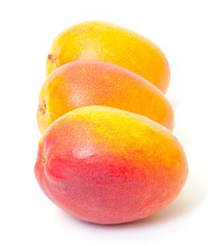 Few Fresh Mango on a white background