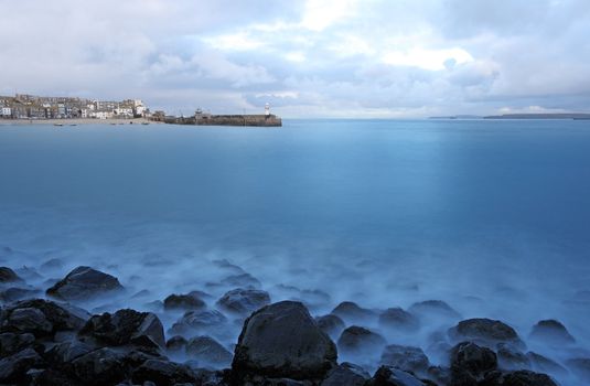 st ives harbor in south west cornwall england UK