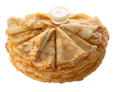  pile of pancakes (isolated object)