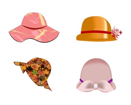 Collection of hats for women