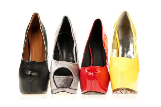 Four different High Heels shoes with inner platform soles.