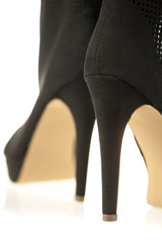 close-up of High Heels shoes in black;