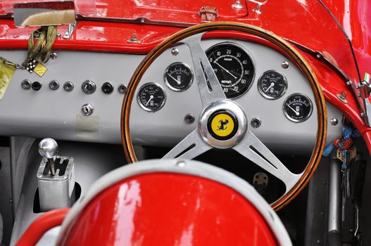 Vintage Ferrari dashboard