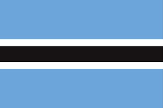 An illustration of the flag of Botswana