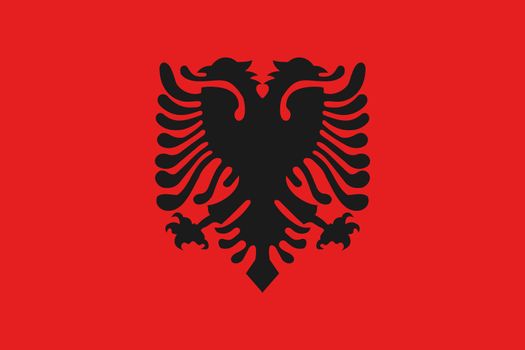 An illustration of the flag of Albania