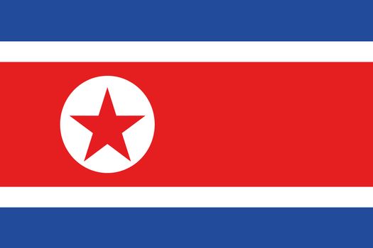 An illustration of the flag of North Korea