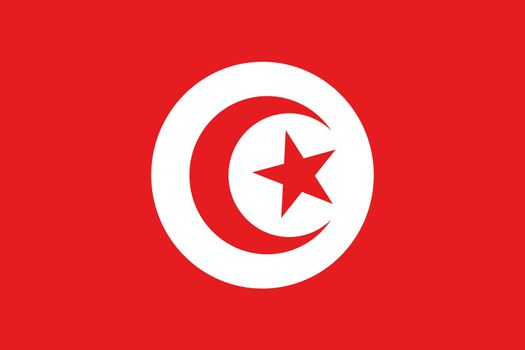 An illustration of the flag of Tunisia