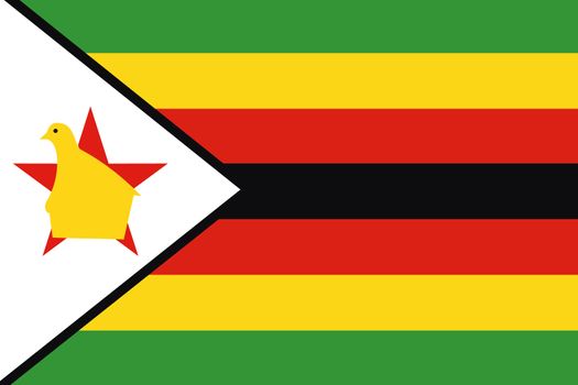 An illustration of the flag of Zimbabwe