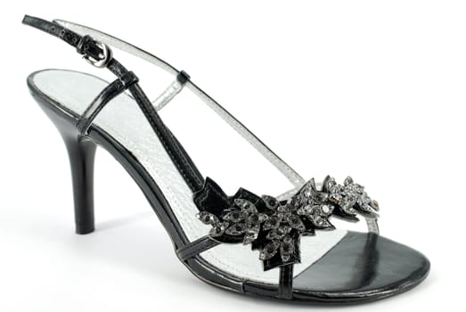 Woman elegance black high heel shoe