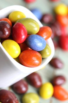 colorful chocolate drops