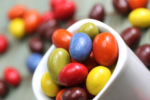 colorful chocolate drops