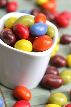 colorful chocolate drops