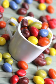colorful chocolate drops