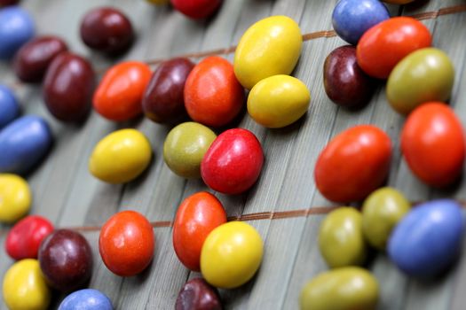 colorful chocolate drops