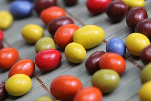 colorful chocolate drops