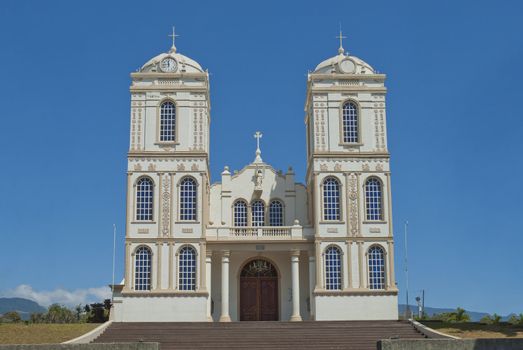 Ornate catholic church located in the town of Sarchi Costa Rica.