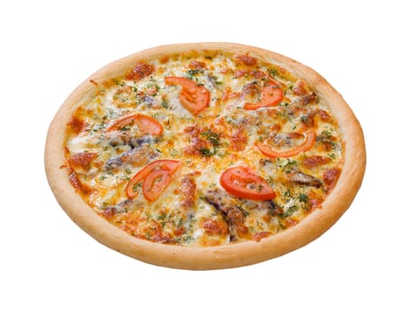 Pizza and italian kitchen. Studio. ,Close-up.tomatoes,sprats