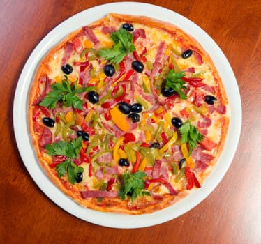 Tasty Italian pizza.Neapolitan,Close-up
