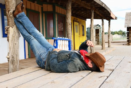 SOUTH WEST - A cowboy takes time to rest and reflect.