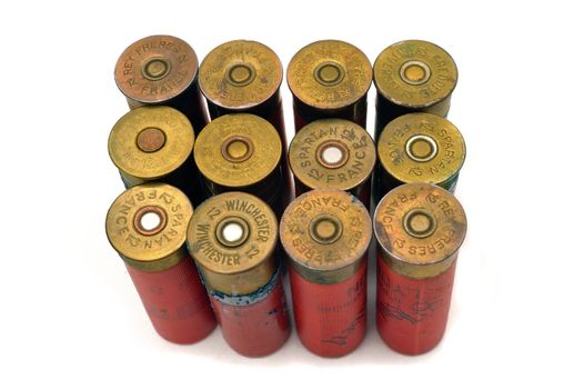 shotgun and its cartridges. Still life representing hunting.