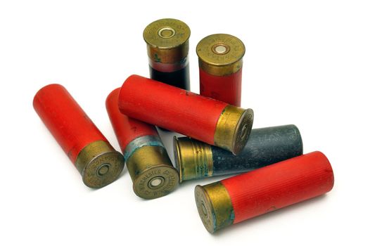 shotgun and its cartridges. Still life representing hunting.
