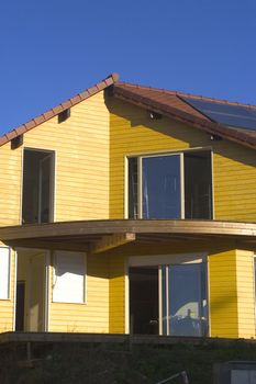 New real estate in France in the Paris region. Houses in an allotment which has just been finished.