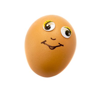 smiling easter egg with cilia