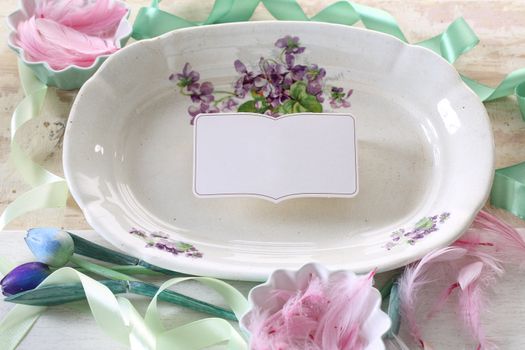 plate with card