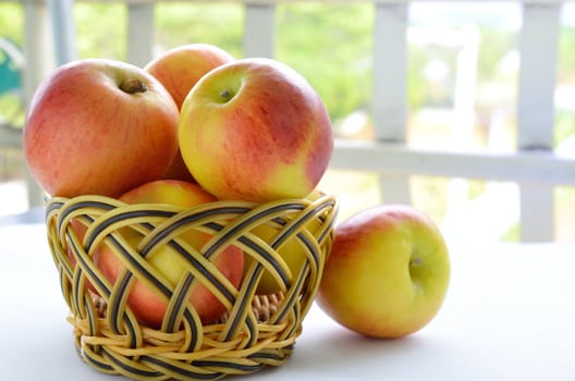 Apples in basket