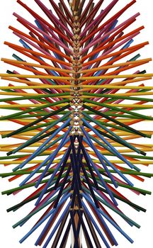 Many pencils forming a tangle