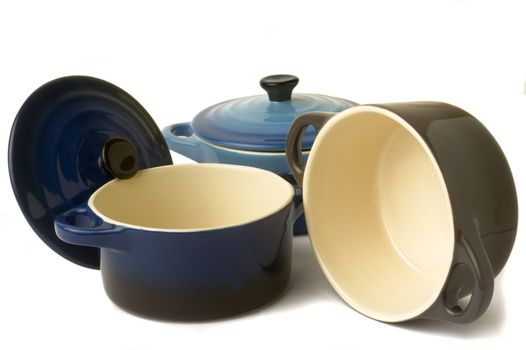Mini casseroles individual which makes it possible individually to simmer a dish while adding an original character to the presentation.