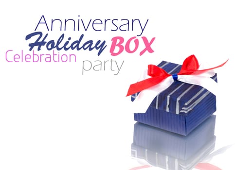 gift box with ribbon isolated on white