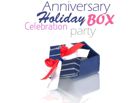gift box with ribbon isolated on white