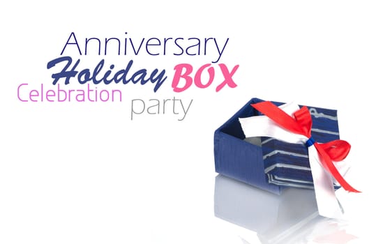 gift box with ribbon isolated on white