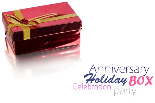 Red Gift Box on white background