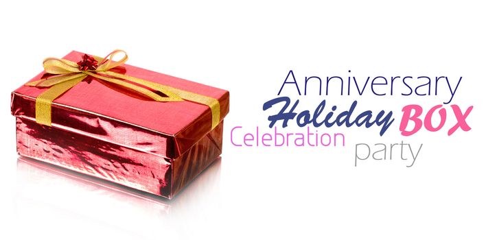 Red Gift Box on white background