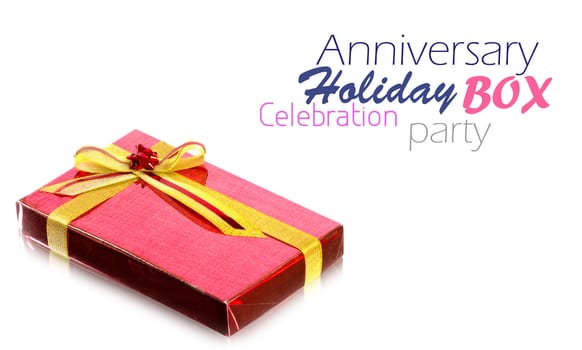 Red Gift Box on white background