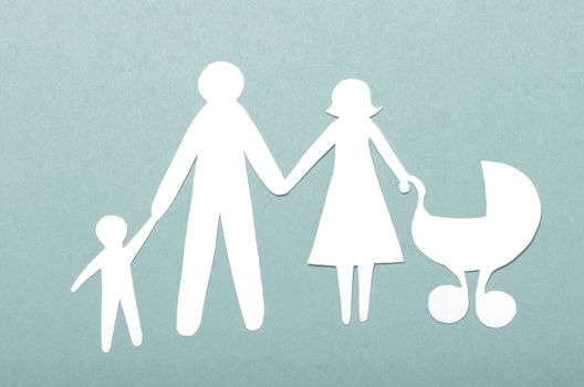 Closeup of paper family
