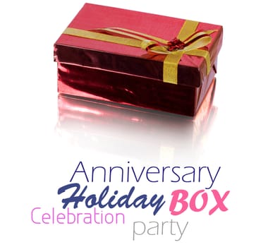 Red Gift Box on white background
