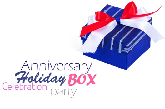 gift box with ribbon isolated on white