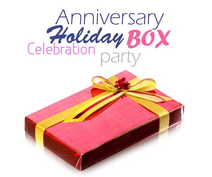 Red Gift Box on white background
