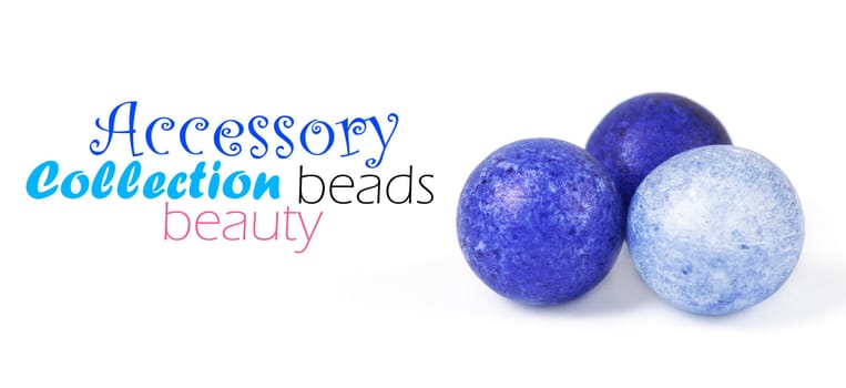 Color beads isolated on white