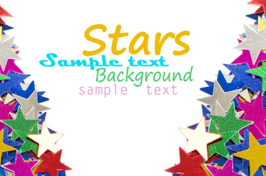 Colored stars background for your text on photo, and other.