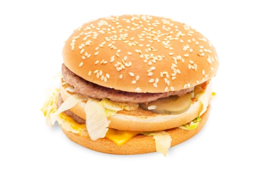 hamburger isolated on white background